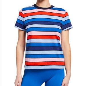 NWT TORY SPORT Stripe Tee Pace Stripe Ace Blue